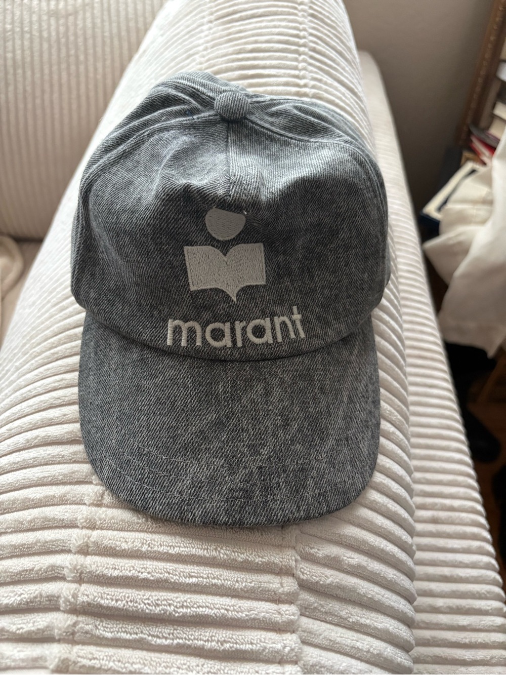 Isabel Marant Gray Logo Denim Cap